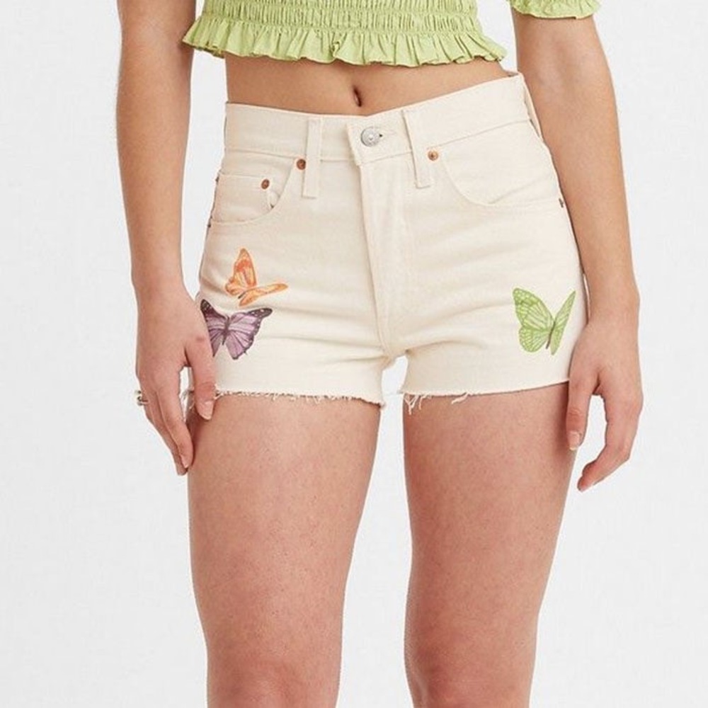 LEVI'S Women's 501 Cotton High-Rise Denim Shorts Size 32 - Picture 16 of 16